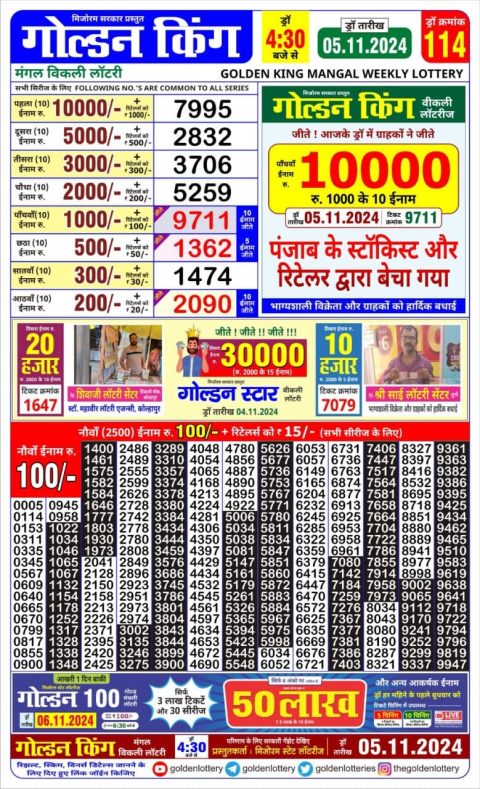 Lottery Sambad Today Result - 1 PM 6 PM 8 PM Results
