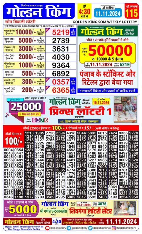 Lottery Sambad Today Result - 1 PM 6 PM 8 PM Results