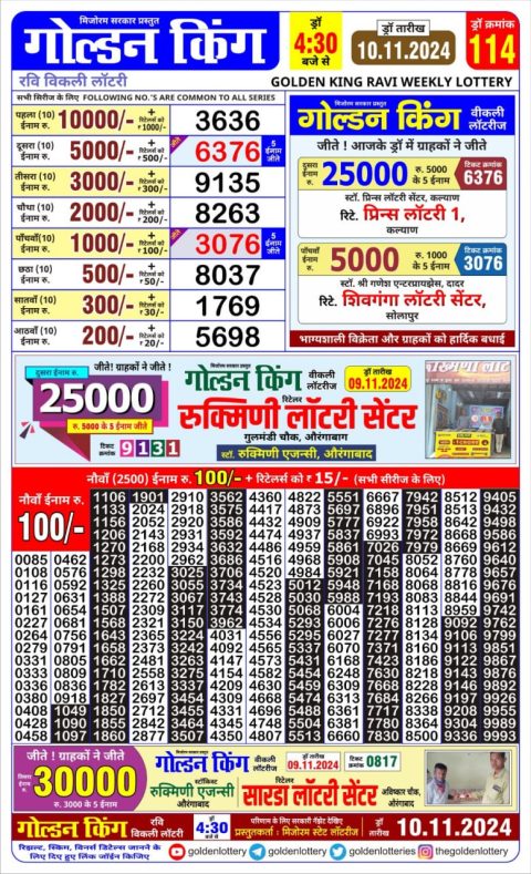 Lottery Sambad Today Result - 1 PM 6 PM 8 PM Results
