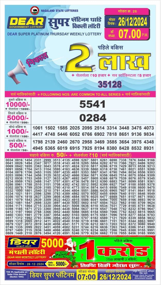 Lottery Sambad Today Result - 1 PM 6 PM 8 PM Results