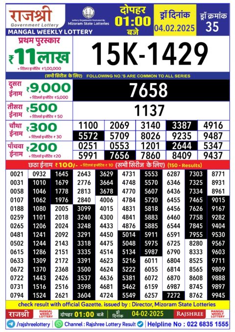 Lottery Sambad Today Result - 1 PM 6 PM 8 PM Results