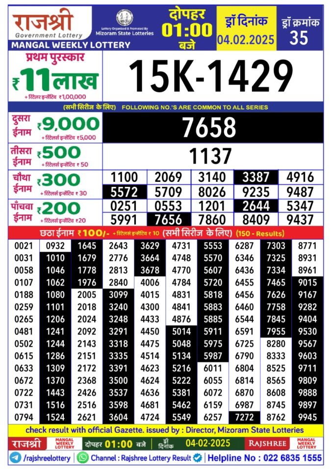 Lottery Sambad Today Result - 1 PM 6 PM 8 PM Results