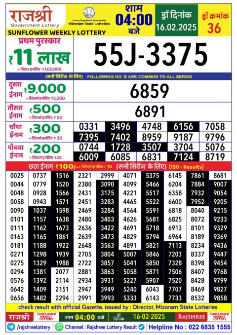 Lottery Sambad Today Result - 1 PM 6 PM 8 PM Results