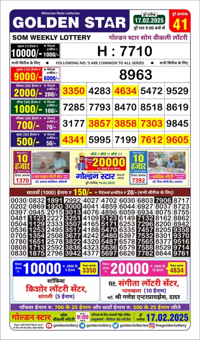 Lottery Sambad Today Result - 1 PM 6 PM 8 PM Results