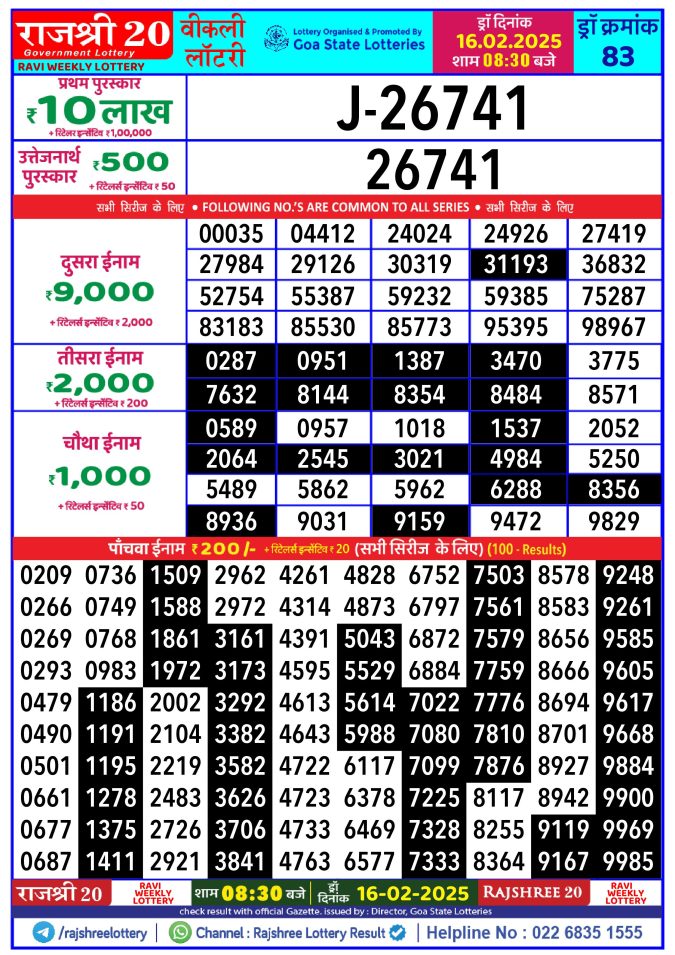 Lottery Sambad Today Result - 1 PM 6 PM 8 PM Results