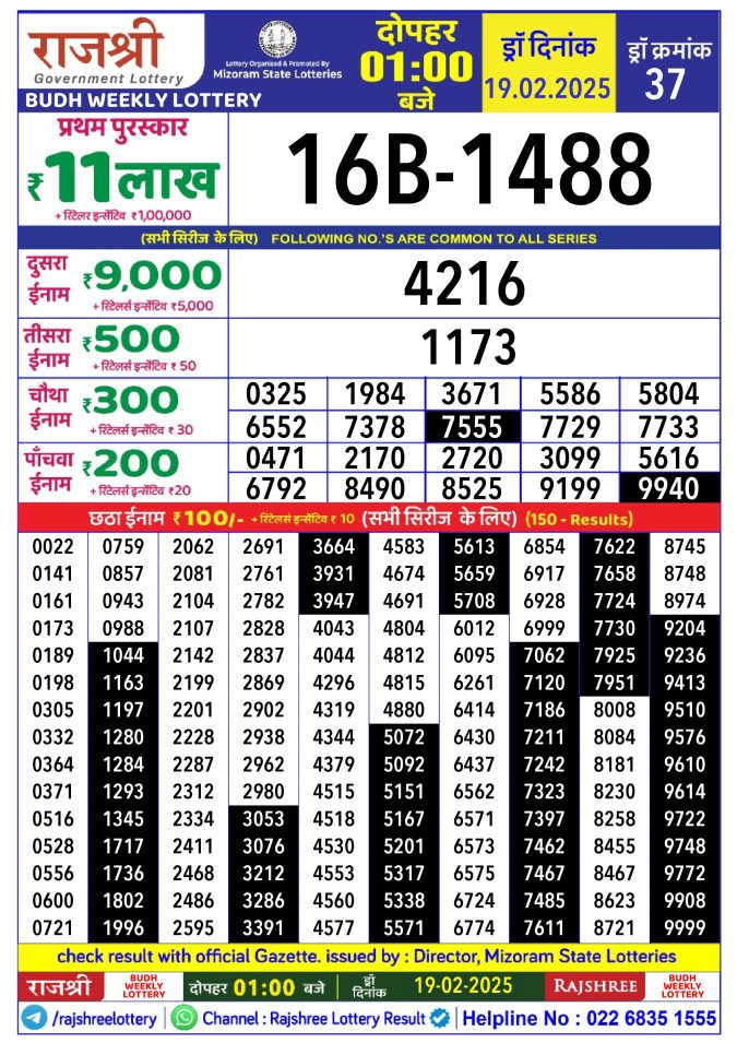 Lottery Sambad Today Result - 1 PM 6 PM 8 PM Results