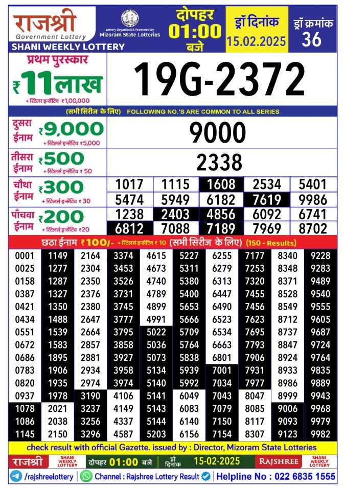 Lottery Sambad Today Result - 1 PM 6 PM 8 PM Results