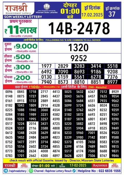 Lottery Sambad Today Result - 1 PM 6 PM 8 PM Results