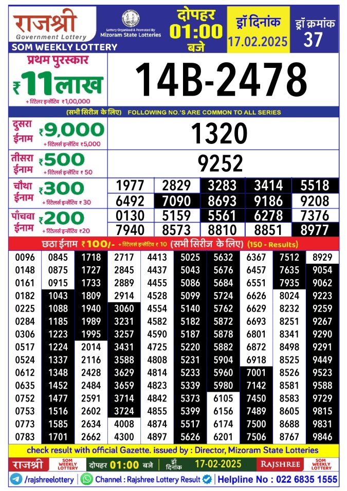Lottery Sambad Today Result - 1 PM 6 PM 8 PM Results