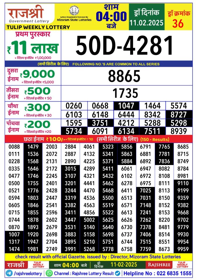 Lottery Sambad Today Result - 1 PM 6 PM 8 PM Results