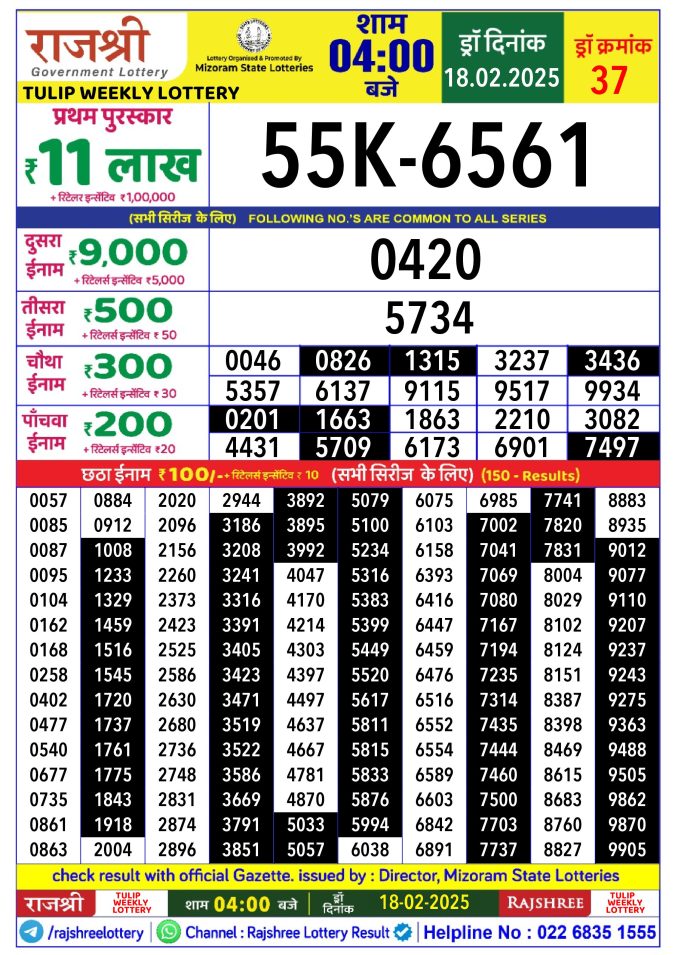Lottery Sambad Today Result - 1 PM 6 PM 8 PM Results