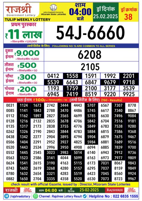 Lottery Sambad Today Result - 1 PM 6 PM 8 PM Results
