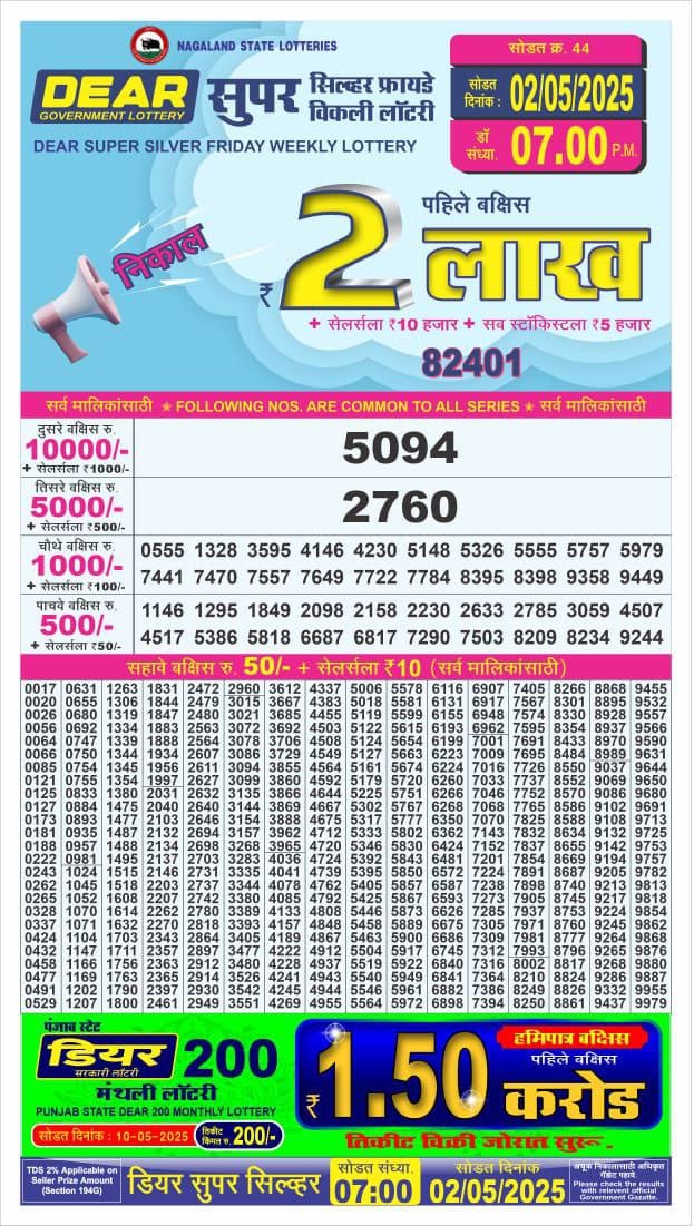 Lottery Sambad Today Result - 1 PM 6 PM 8 PM Results