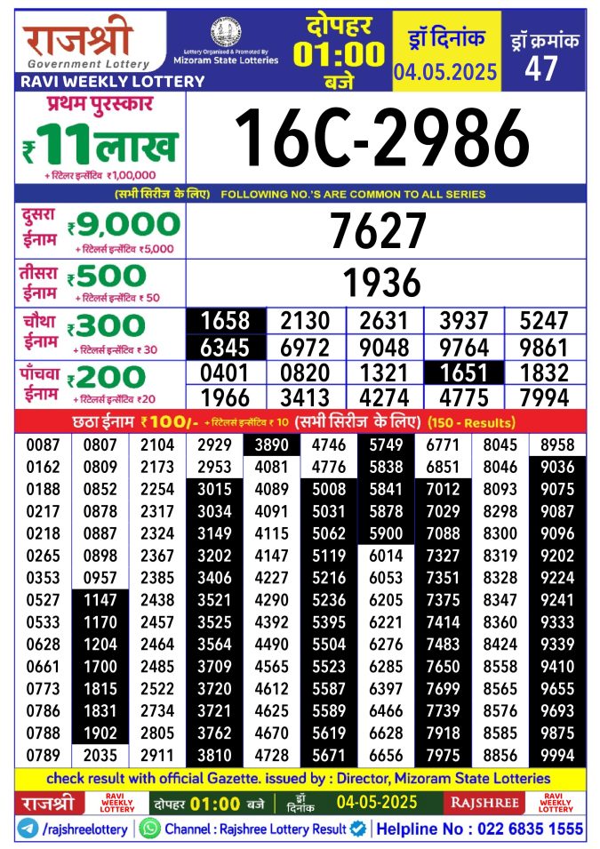 Lottery Sambad Today Result - 1 PM 6 PM 8 PM Results