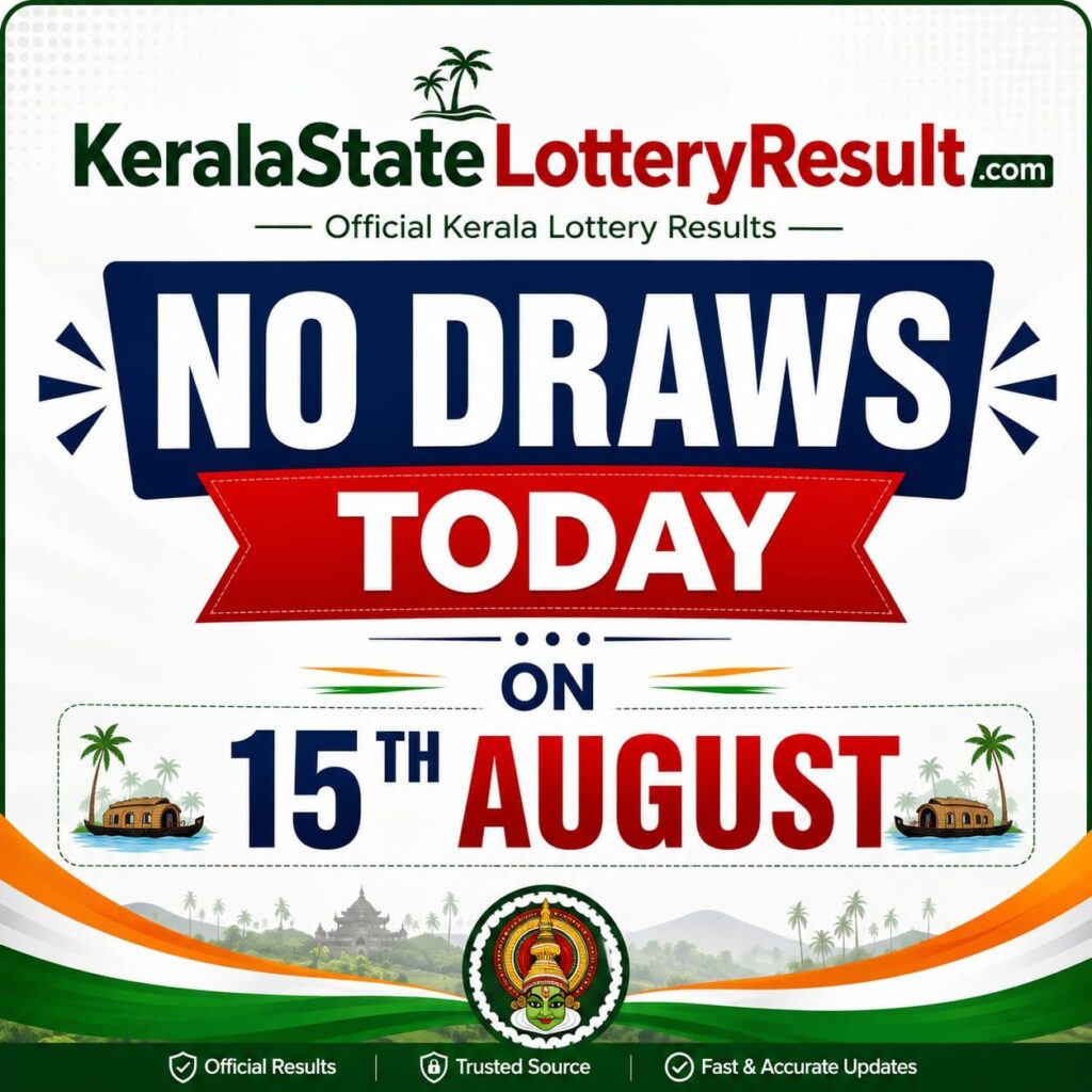 Kerala Lottery Result 15-08-2026